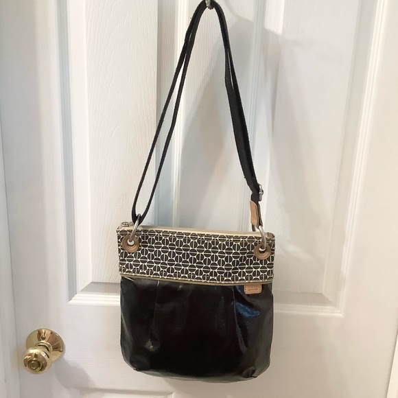 Fossil Key-per Black Coated Canvas Crossbody Bag - Picture 2 of 16